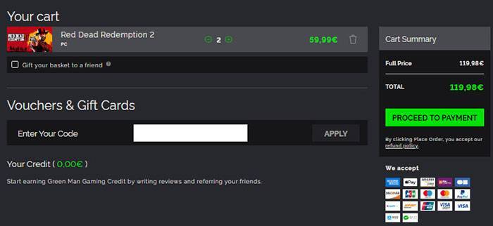 Disadvantages of using Green Man gaming.