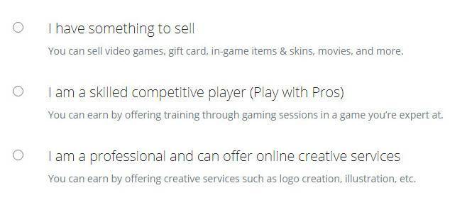 You can sell either services or digital and physical products on Gameflip.