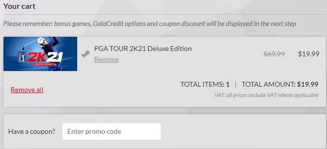 IndieGala checkout page.