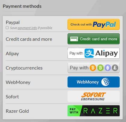 IndieGala payment page.